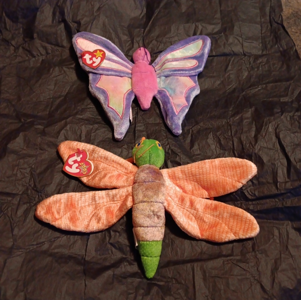 NWT TY BEANIE BABIES FLITTER & GLOW
